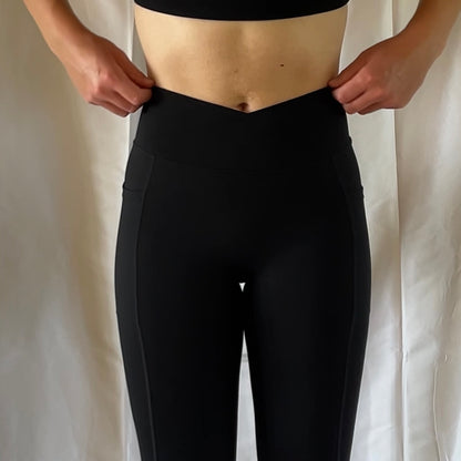 Pockets Wrap Half seamless Tights